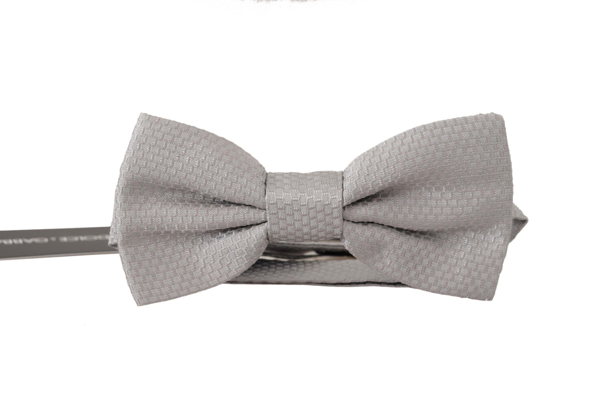 Dolce & Gabbana Chic Gray Silk Bow Tie - KALAJ