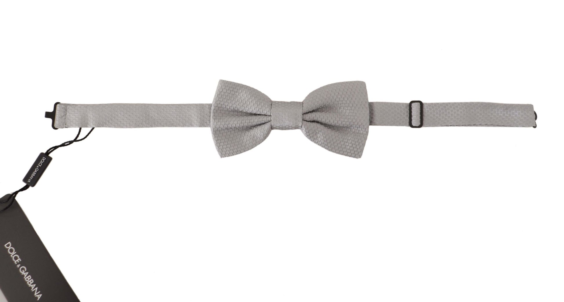 Dolce & Gabbana Chic Gray Silk Bow Tie - KALAJ