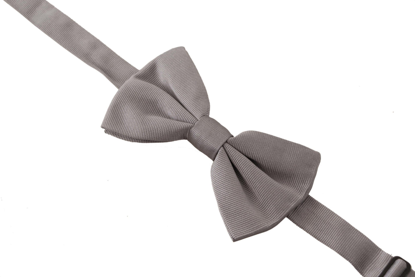 Dolce & Gabbana Elegant Gray Silk Bow Tie - KALAJ