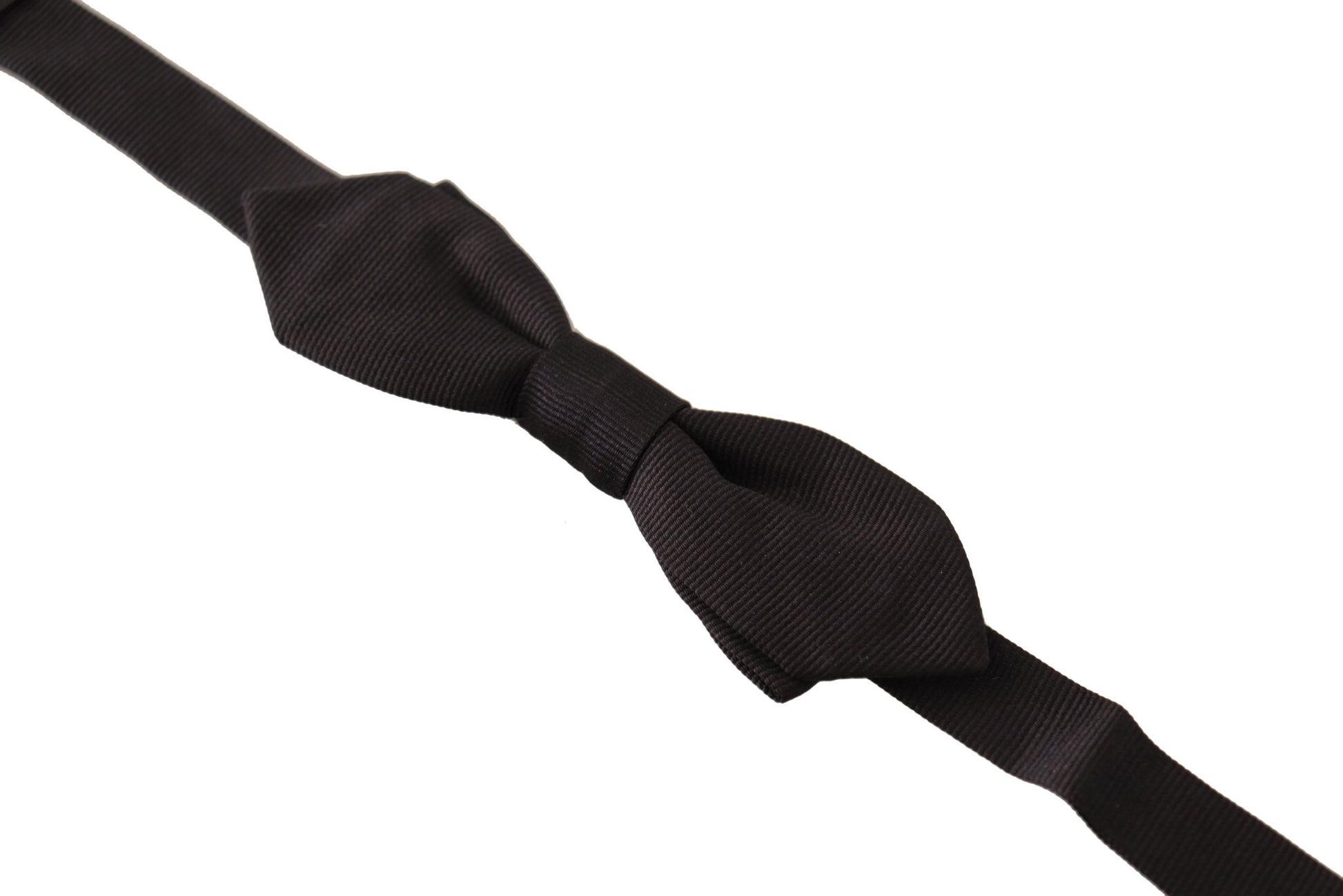 Dolce & Gabbana Elegant Black Silk Bow Tie - KALAJ