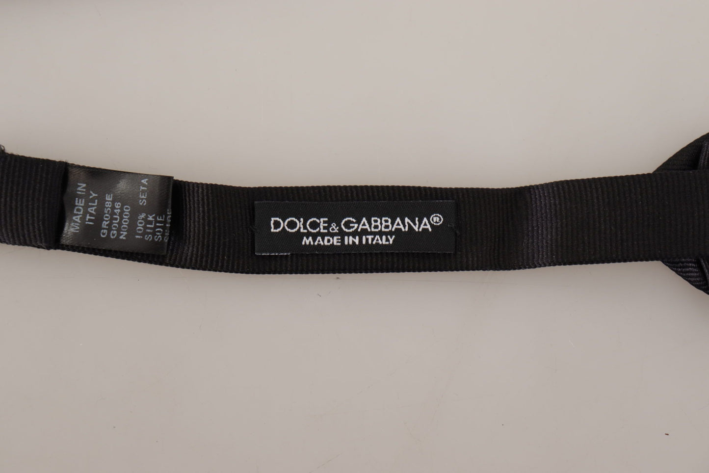 Dolce & Gabbana Elegant Black Silk Bow Tie - KALAJ