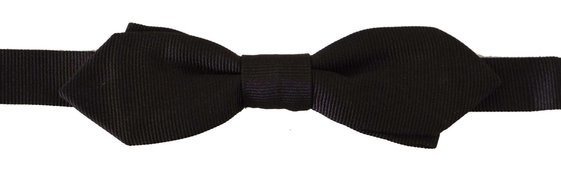 Dolce & Gabbana Elegant Black Silk Bow Tie - KALAJ