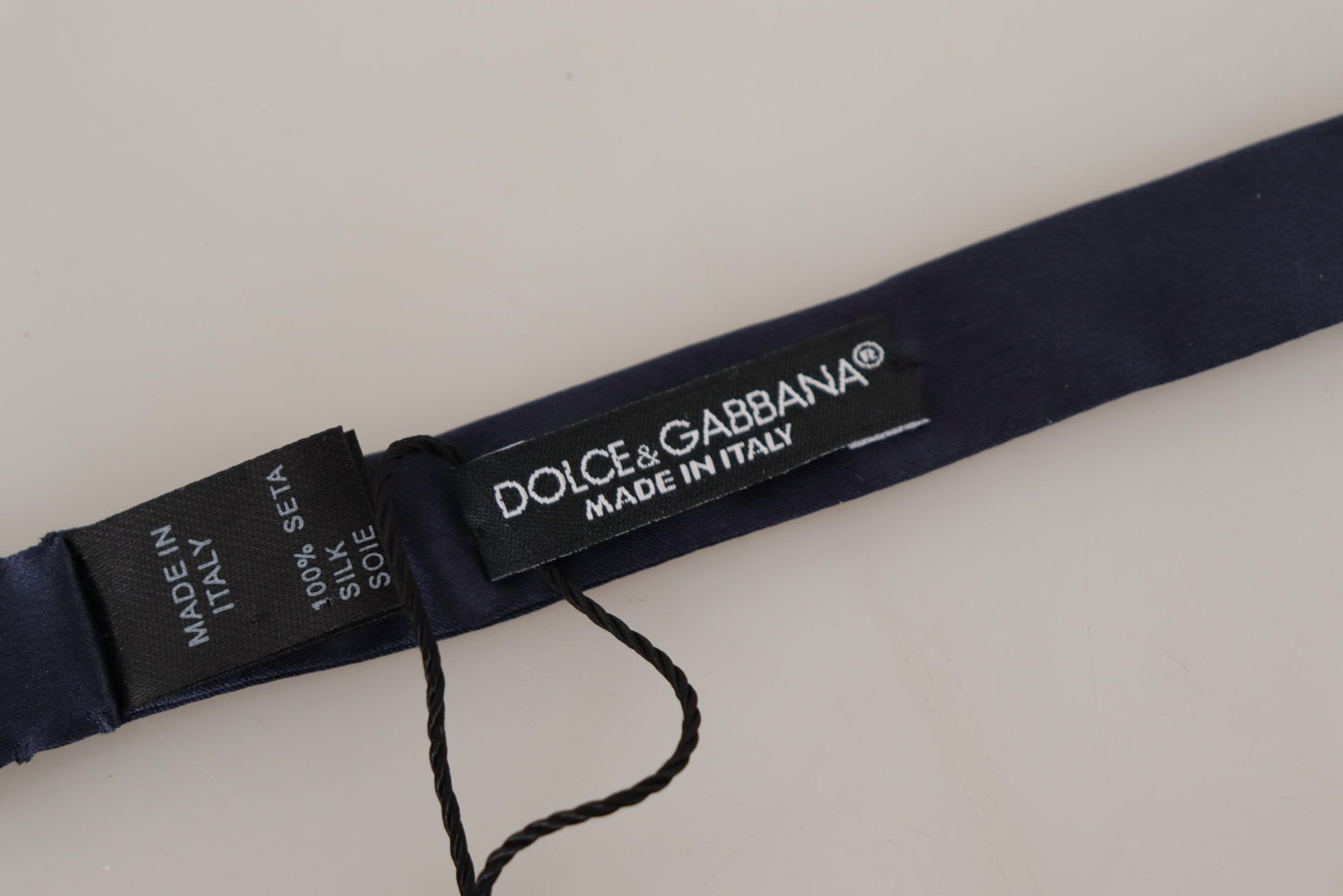 Dolce & Gabbana Stunning Silk Blue Bow Tie - KALAJ