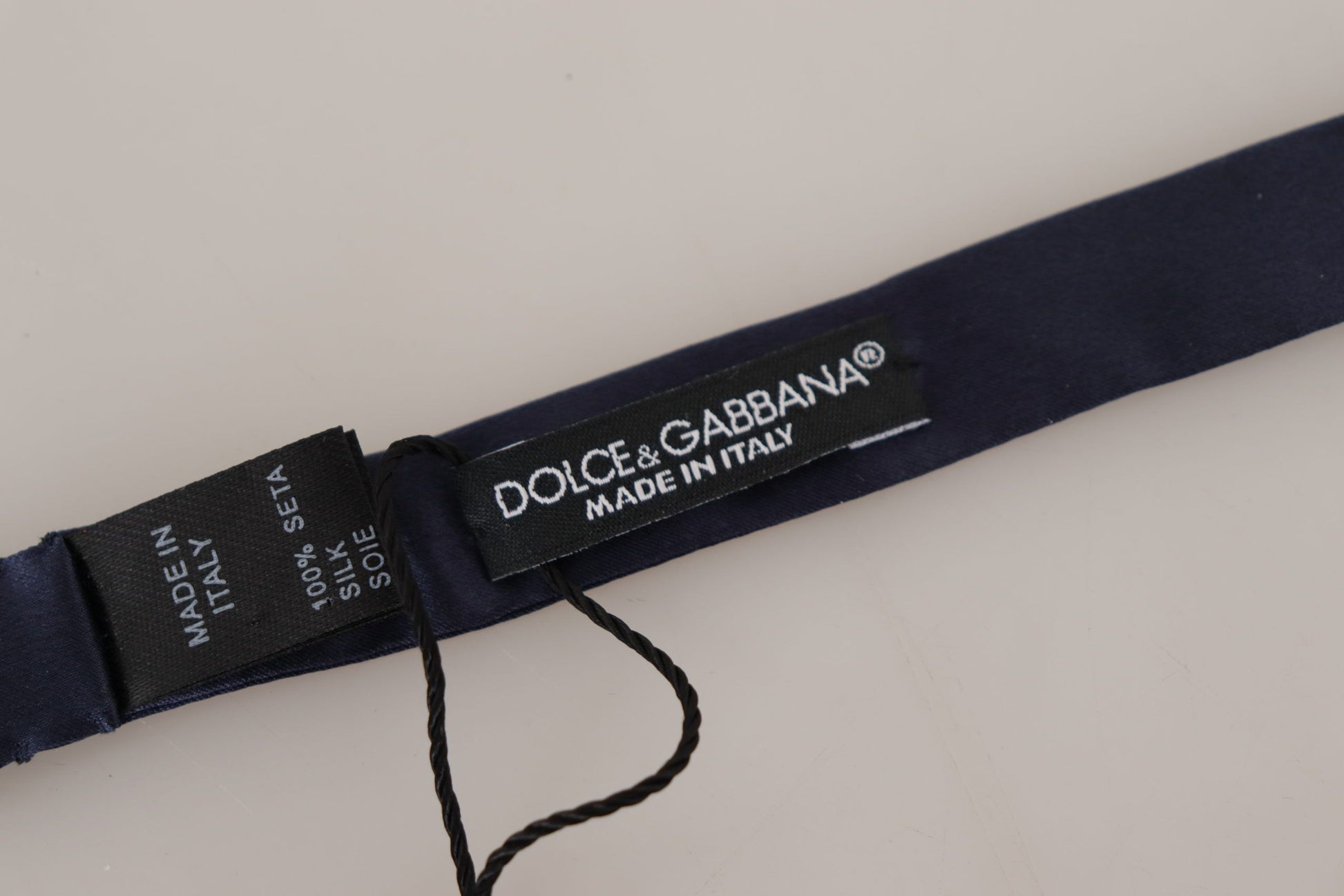 Dolce & Gabbana Stunning Silk Blue Bow Tie - KALAJ