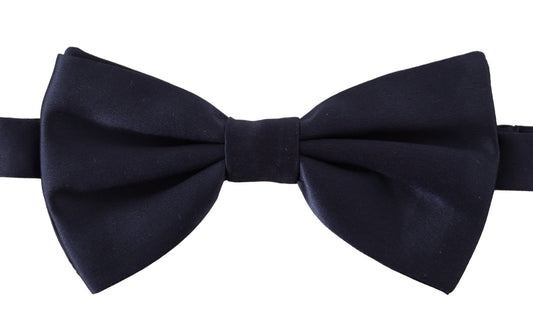 Dolce & Gabbana Stunning Silk Blue Bow Tie - KALAJ