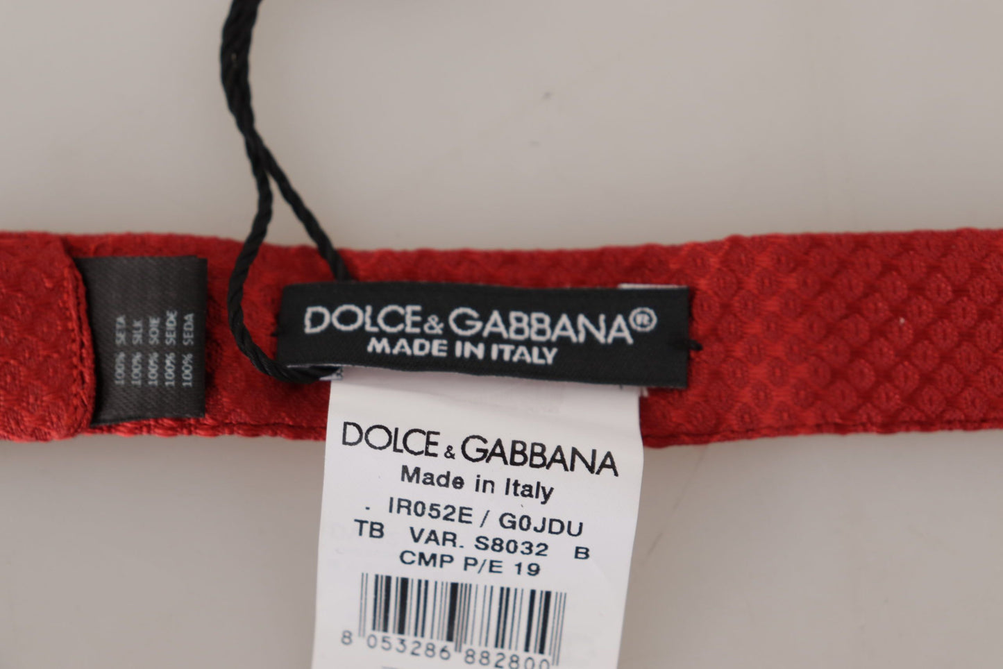 Dolce & Gabbana Elegant Red Silk Bow Tie - KALAJ