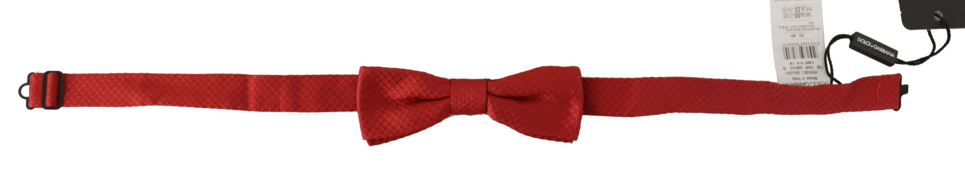 Dolce & Gabbana Elegant Red Silk Bow Tie - KALAJ