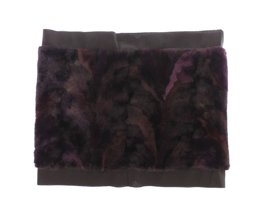 Dolce & Gabbana Exquisite Purple MINK Fur Scarf Wrap - KALAJ