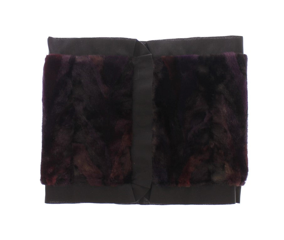 Dolce & Gabbana Exquisite Purple MINK Fur Scarf Wrap - KALAJ