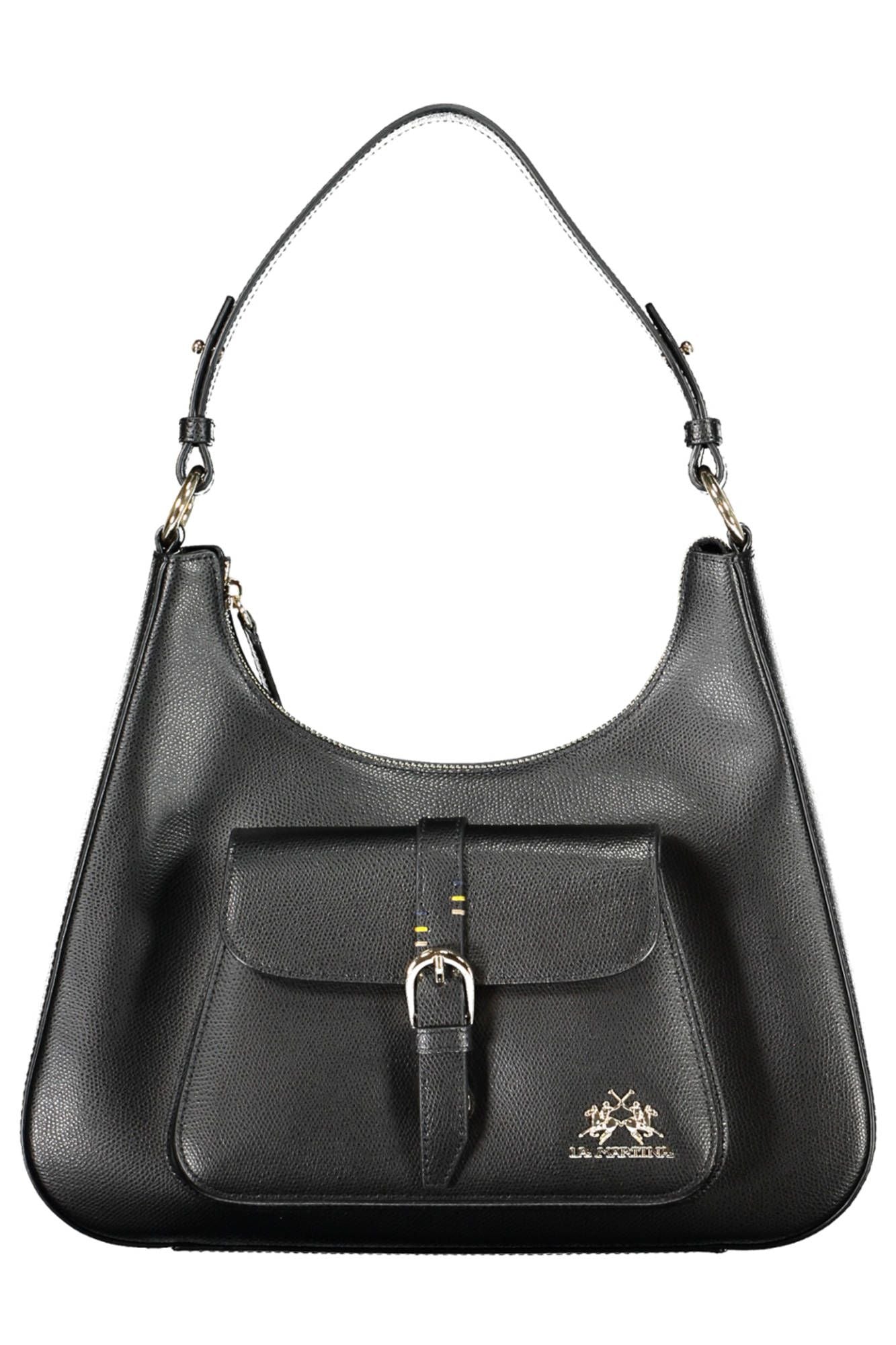 La Martina Black Leather Women Handbag - KALAJ