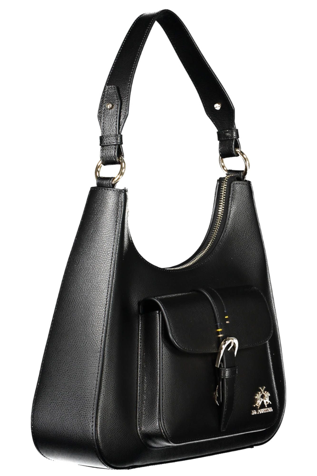 La Martina Black Leather Women Handbag - KALAJ