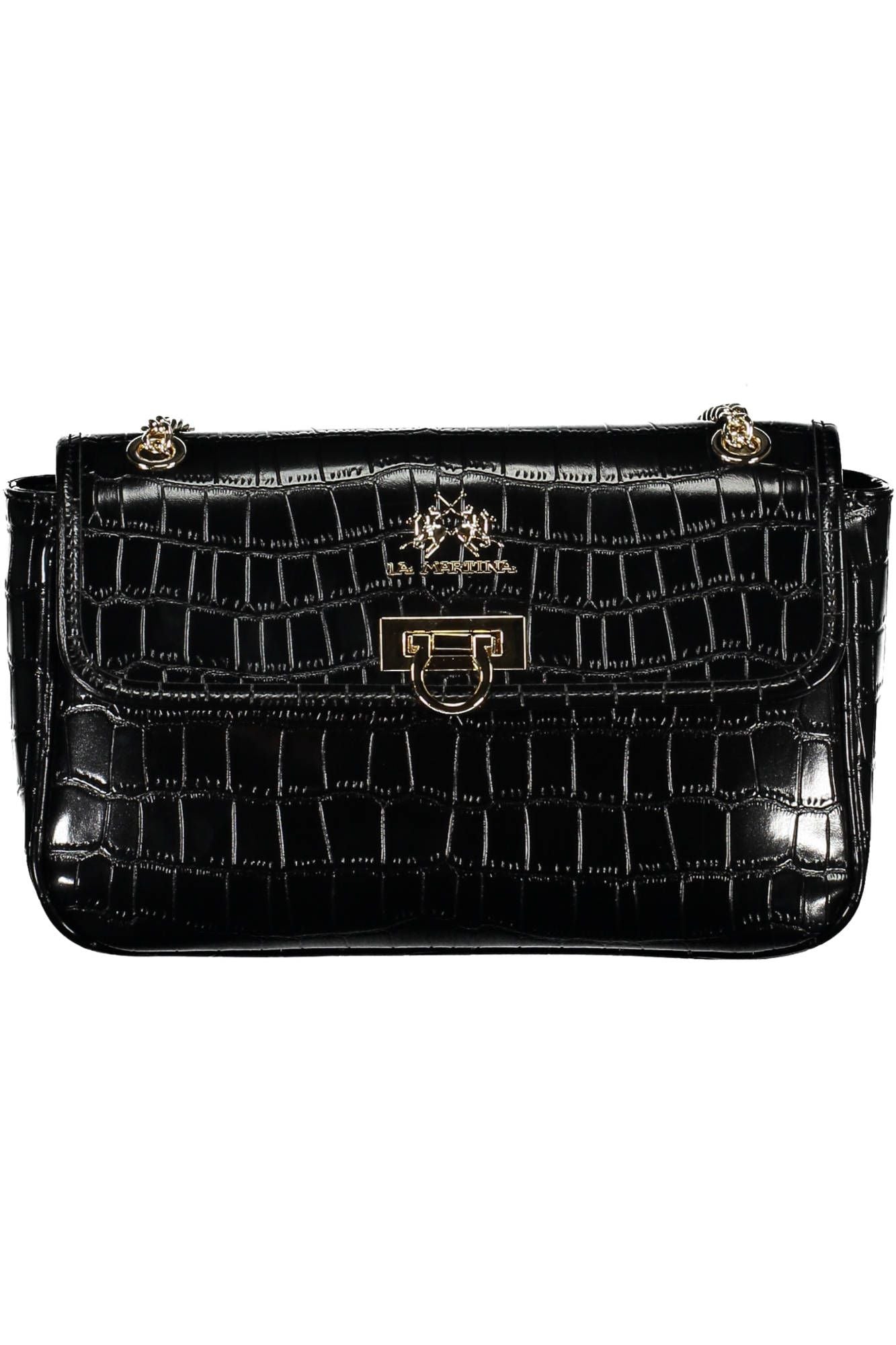 La Martina Black Polyethylene Women Handbag - KALAJ