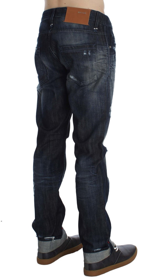 Acht Elegant Regular Straight Fit Blue Jeans