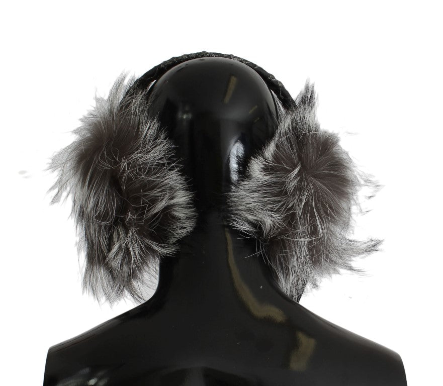 Dolce & Gabbana Elegant Fur and Crystal Ear Muffs - KALAJ