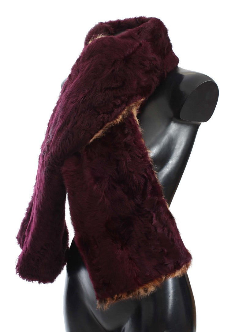 Dolce & Gabbana Exquisite Leopard Print Lambskin Fur Scarf - KALAJ