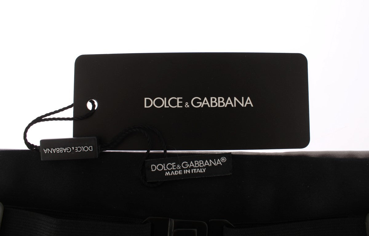 Dolce & Gabbana Elegant Silver Silk Cummerbund - KALAJ