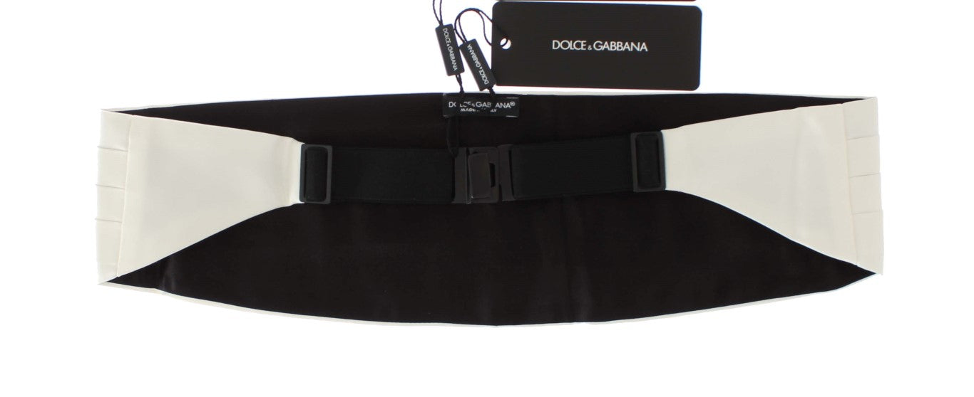 Dolce & Gabbana Exclusive White Silk Cummerbund - KALAJ