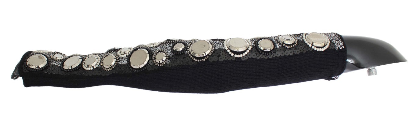 Dolce & Gabbana Sequin-Embellished Cashmere Fingerless Gloves - KALAJ