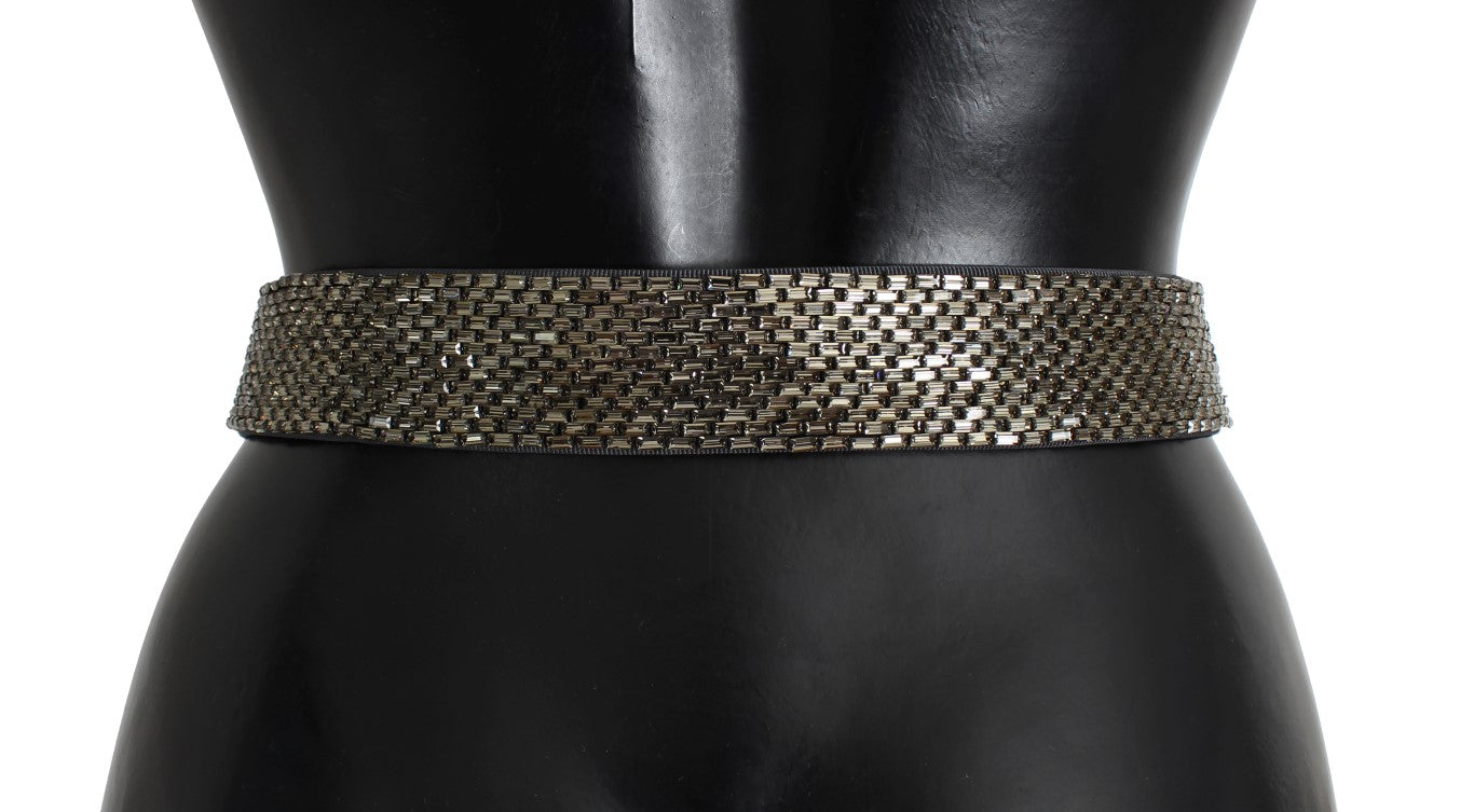 Dolce & Gabbana Embellished Sequined Wide Waist Belt - KALAJ