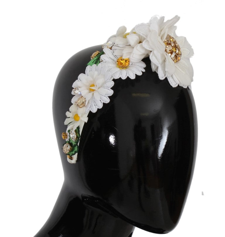 Dolce & Gabbana Sunflower Crystal Luxury Headband - KALAJ