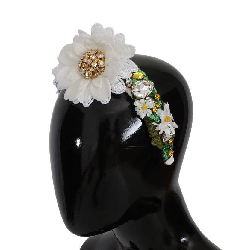 Dolce & Gabbana Sunflower Crystal Luxury Headband - KALAJ