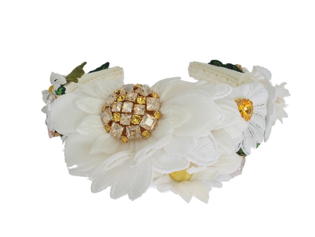 Dolce & Gabbana Sunflower Crystal Luxury Headband - KALAJ