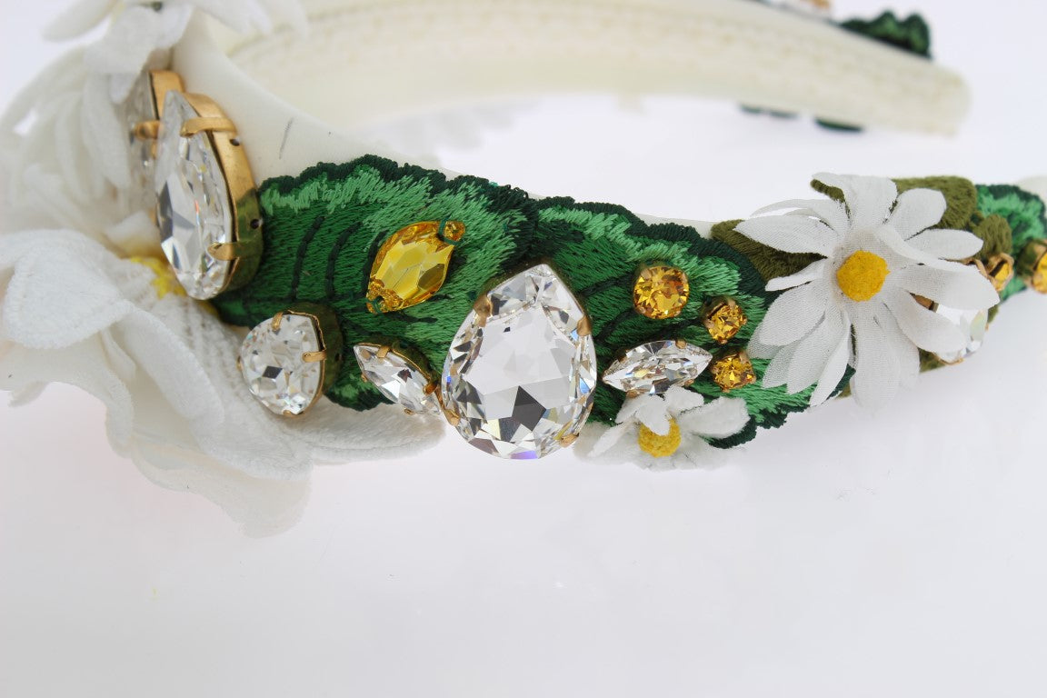Dolce & Gabbana Sunflower Crystal Luxury Headband - KALAJ