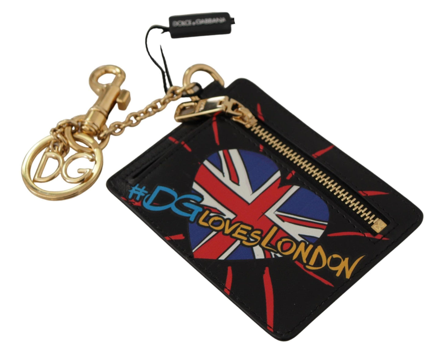 Dolce & Gabbana Elegant Leather Coin Wallet With Keyring - KALAJ