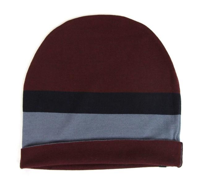 Gucci Unisex Burgundy Blue Wool Beanie Medium Knit Cap - KALAJ