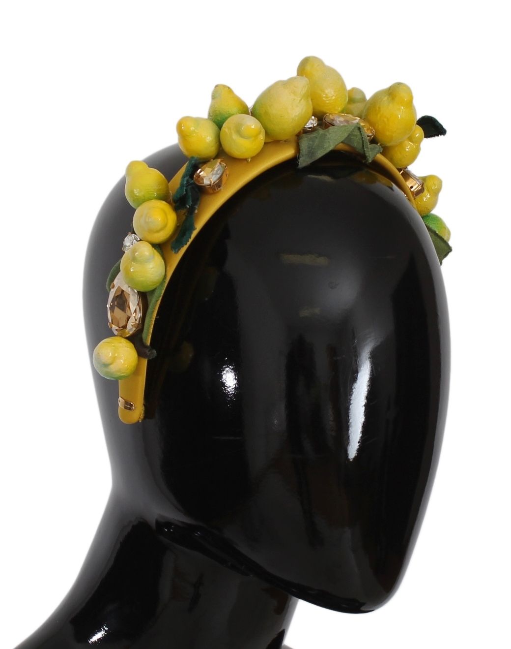 Dolce & Gabbana Exquisite Silk Crystal Lemon Headband Diadem - KALAJ