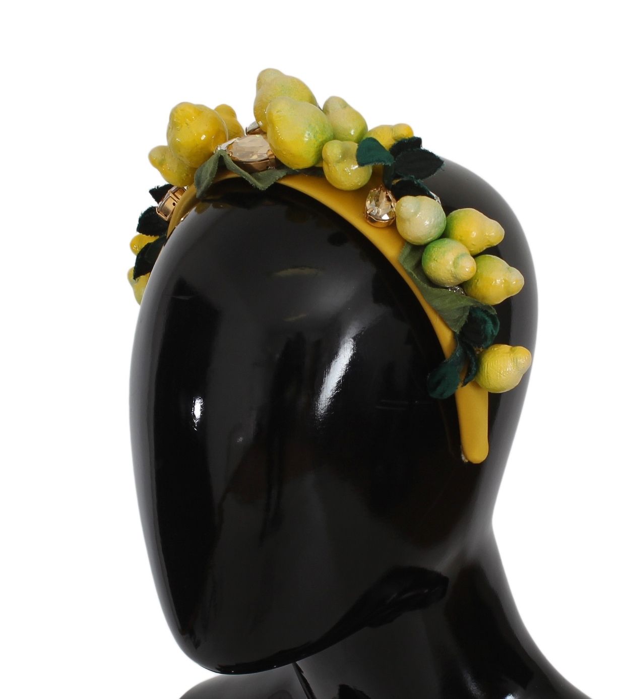 Dolce & Gabbana Exquisite Silk Crystal Lemon Headband Diadem - KALAJ