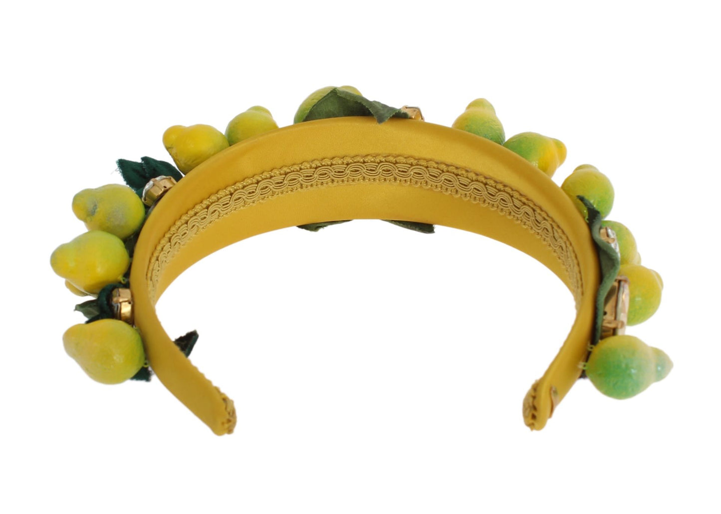 Dolce & Gabbana Exquisite Silk Crystal Lemon Headband Diadem - KALAJ