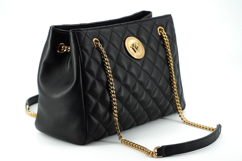 Versace Elegant Quilted Nappa Leather Tote Bag - KALAJ