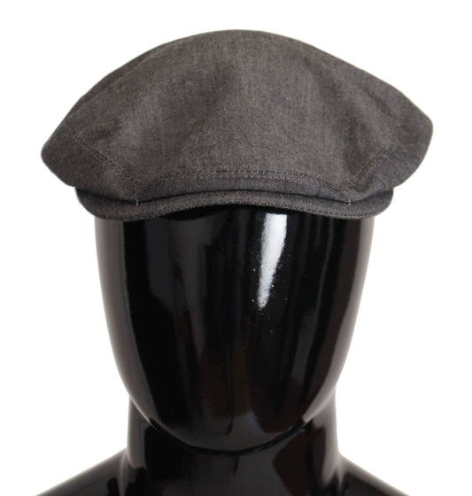 Dolce & Gabbana Elegant Gray Newsboy Hat - KALAJ