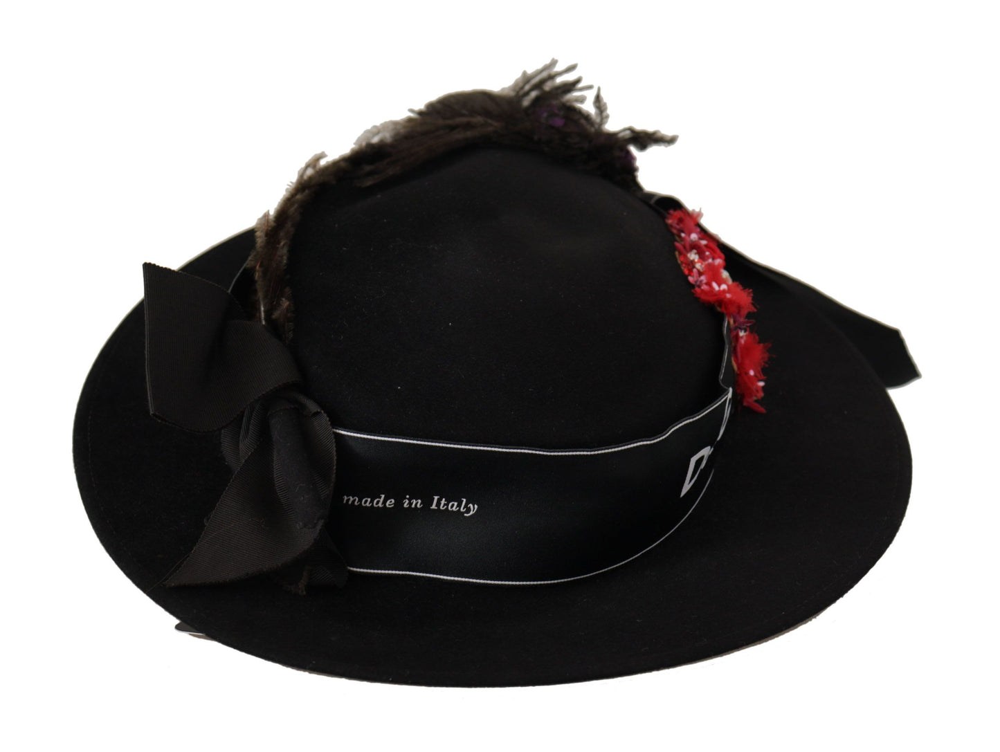 Dolce & Gabbana Elegant Wide Brim Black Hat - KALAJ