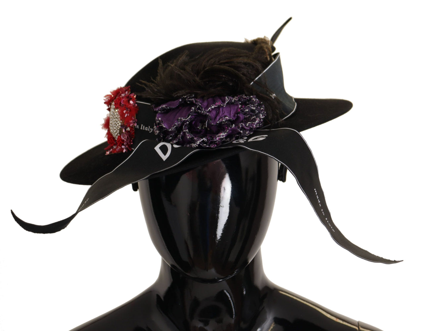 Dolce & Gabbana Elegant Wide Brim Black Hat - KALAJ