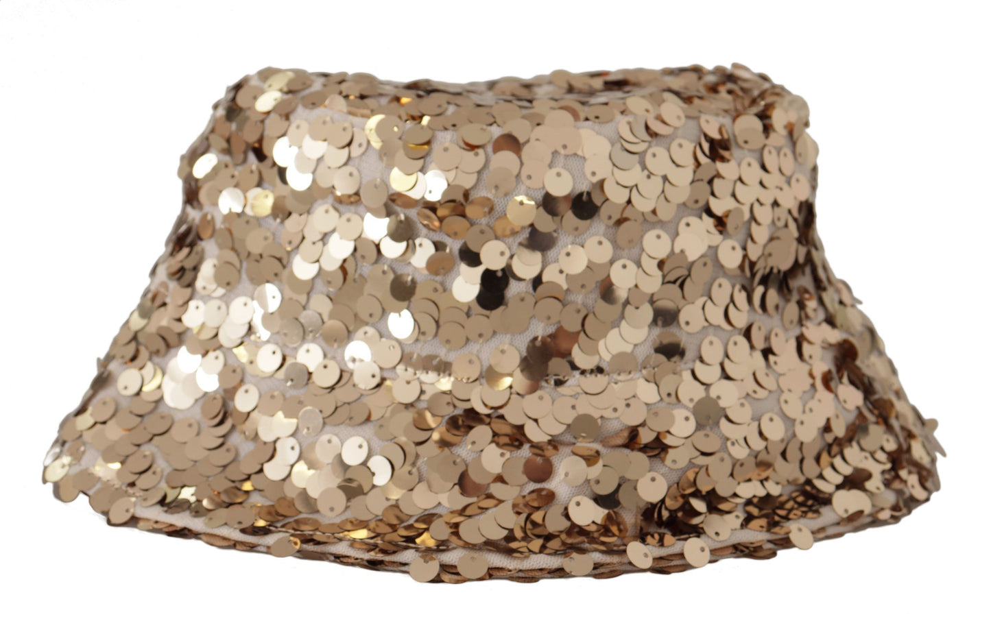 Dolce & Gabbana Elegant Sequined Gold Bucket Hat - KALAJ