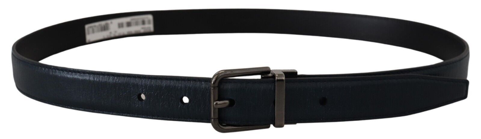 Dolce & Gabbana Elegant Dark Blue Leather Belt - KALAJ