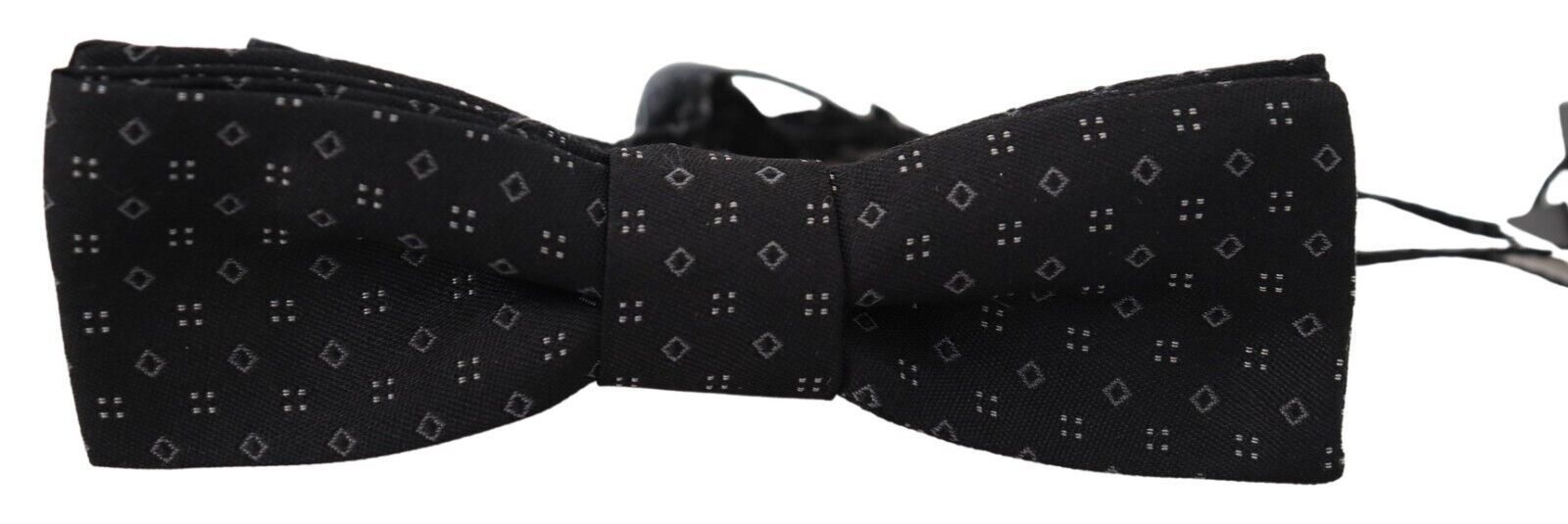 Dolce & Gabbana Exclusive Silk Patterned Black Bow Tie - KALAJ