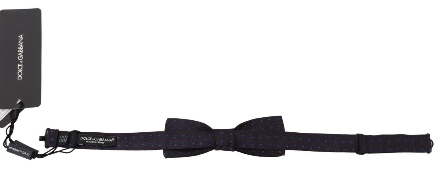 Dolce & Gabbana Elegant Silk Patterned Bow Tie - KALAJ