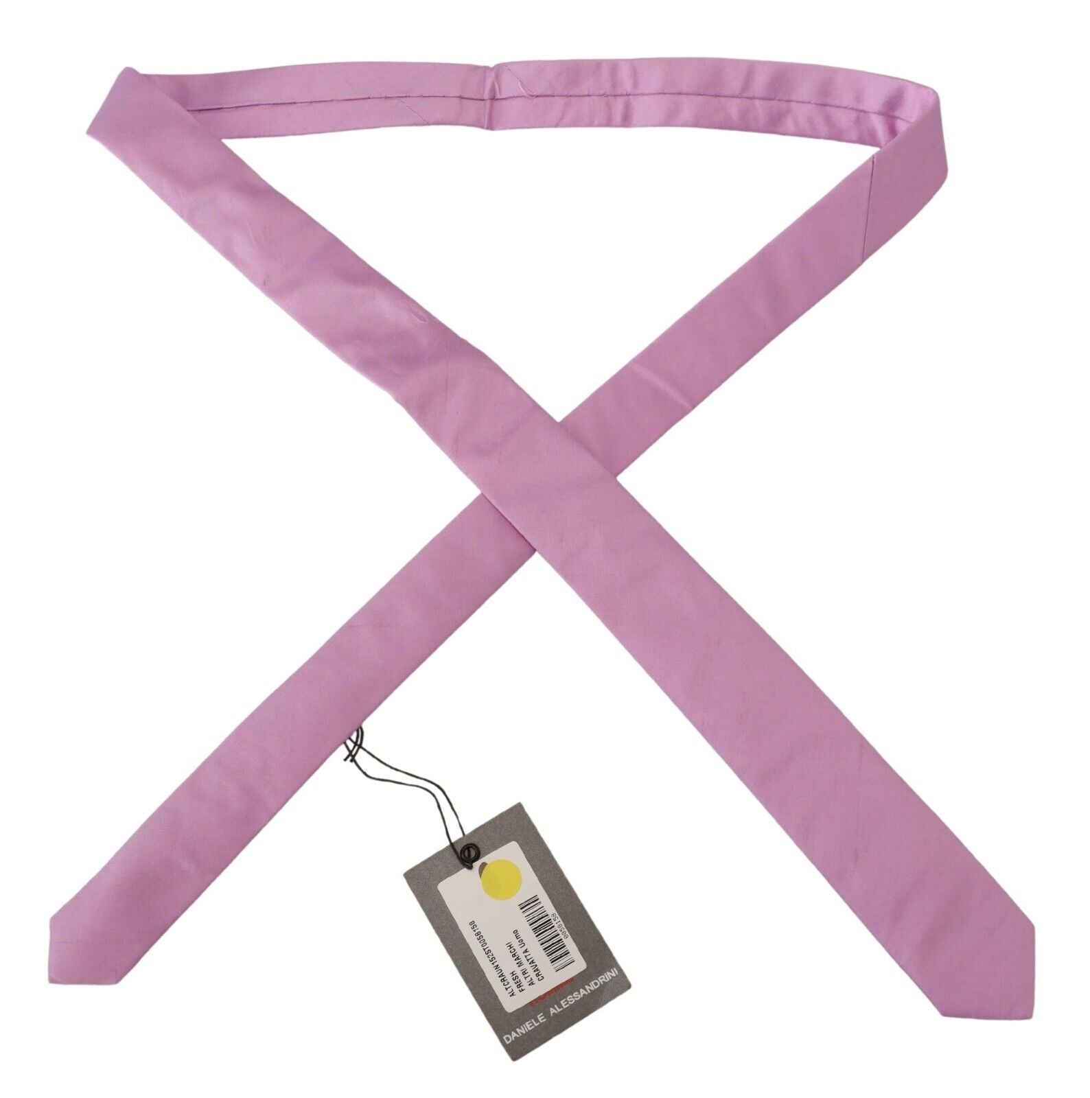 Daniele Alessandrini Elegant Silk Men's Tie in Pink - KALAJ