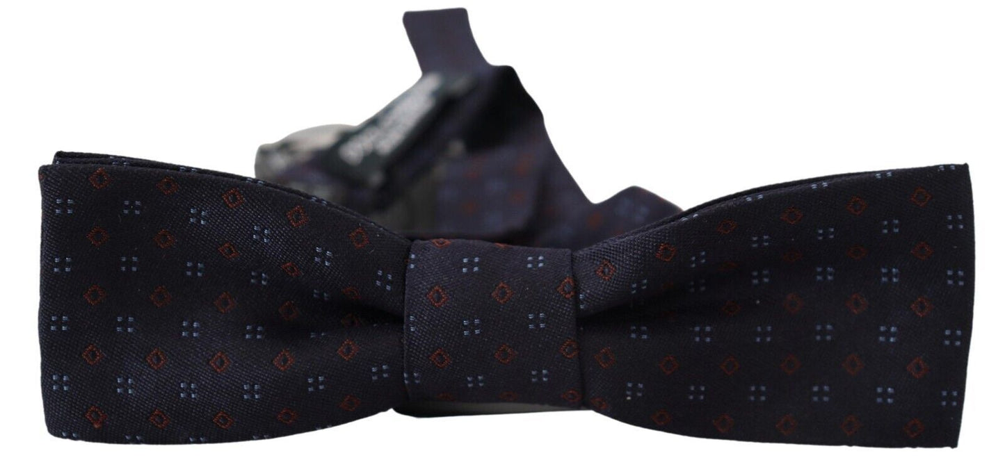 Dolce & Gabbana Elegant Silk Blue Bow Tie - KALAJ