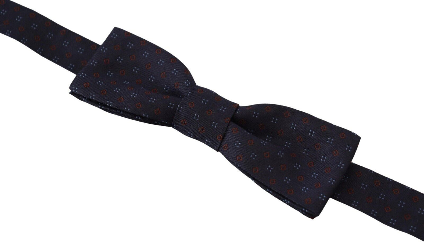 Dolce & Gabbana Elegant Silk Blue Bow Tie - KALAJ