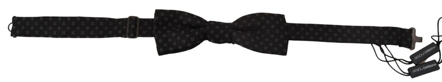 Dolce & Gabbana Elegant Silk Black Bow Tie for Men - KALAJ