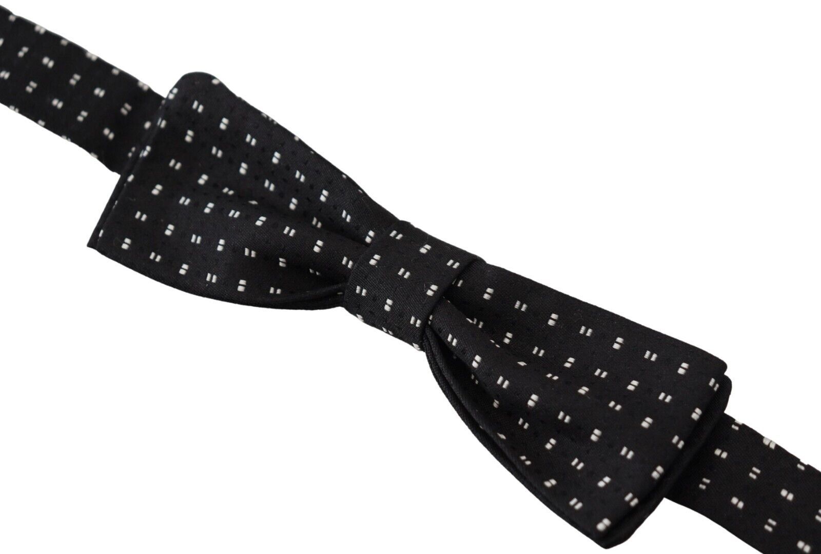 Dolce & Gabbana Elegant Black Silk Bow Tie - KALAJ