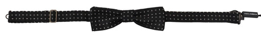 Dolce & Gabbana Elegant Black Silk Bow Tie - KALAJ