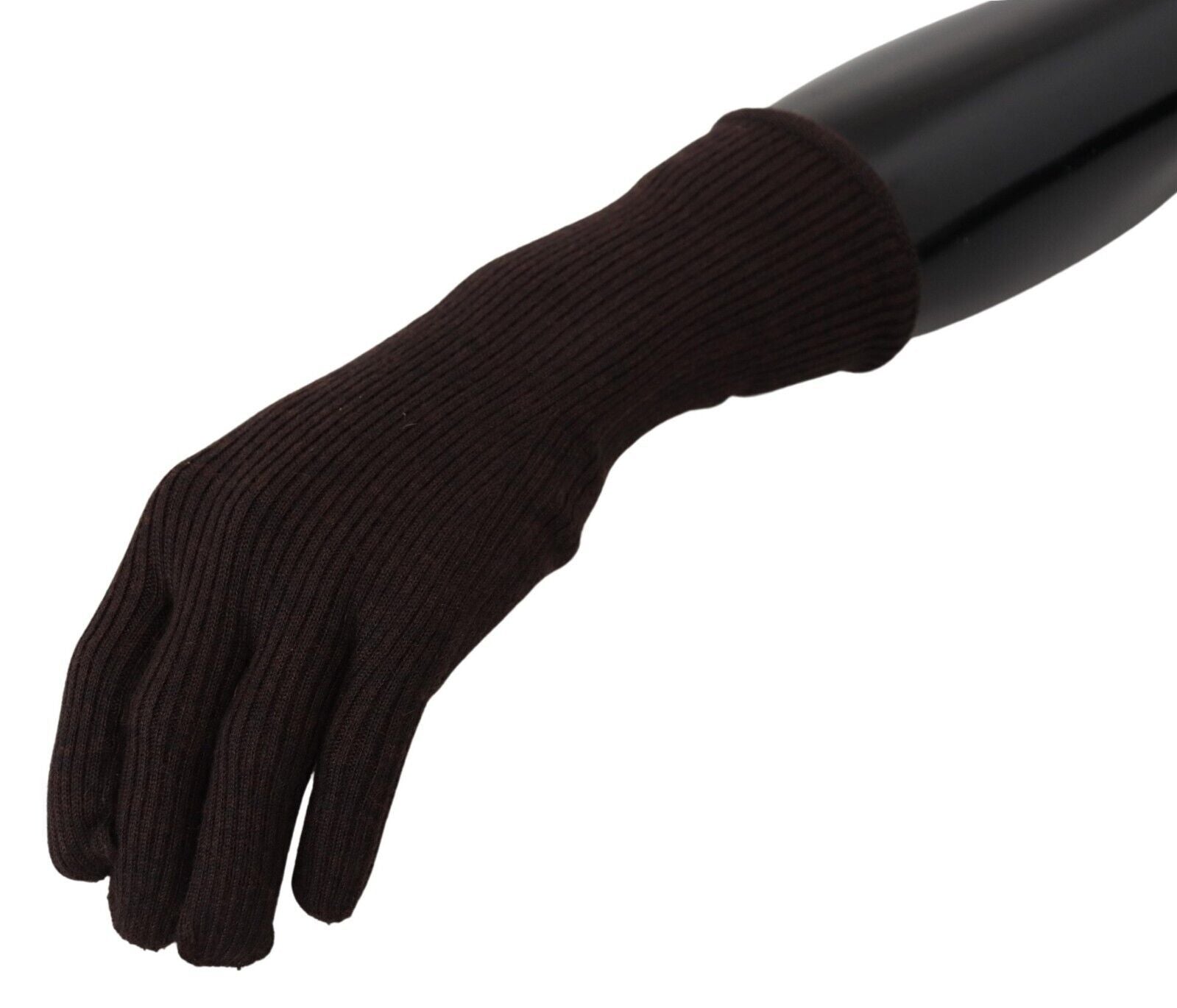 Dolce & Gabbana Elegant Silk Cashmere Brown Gloves - KALAJ