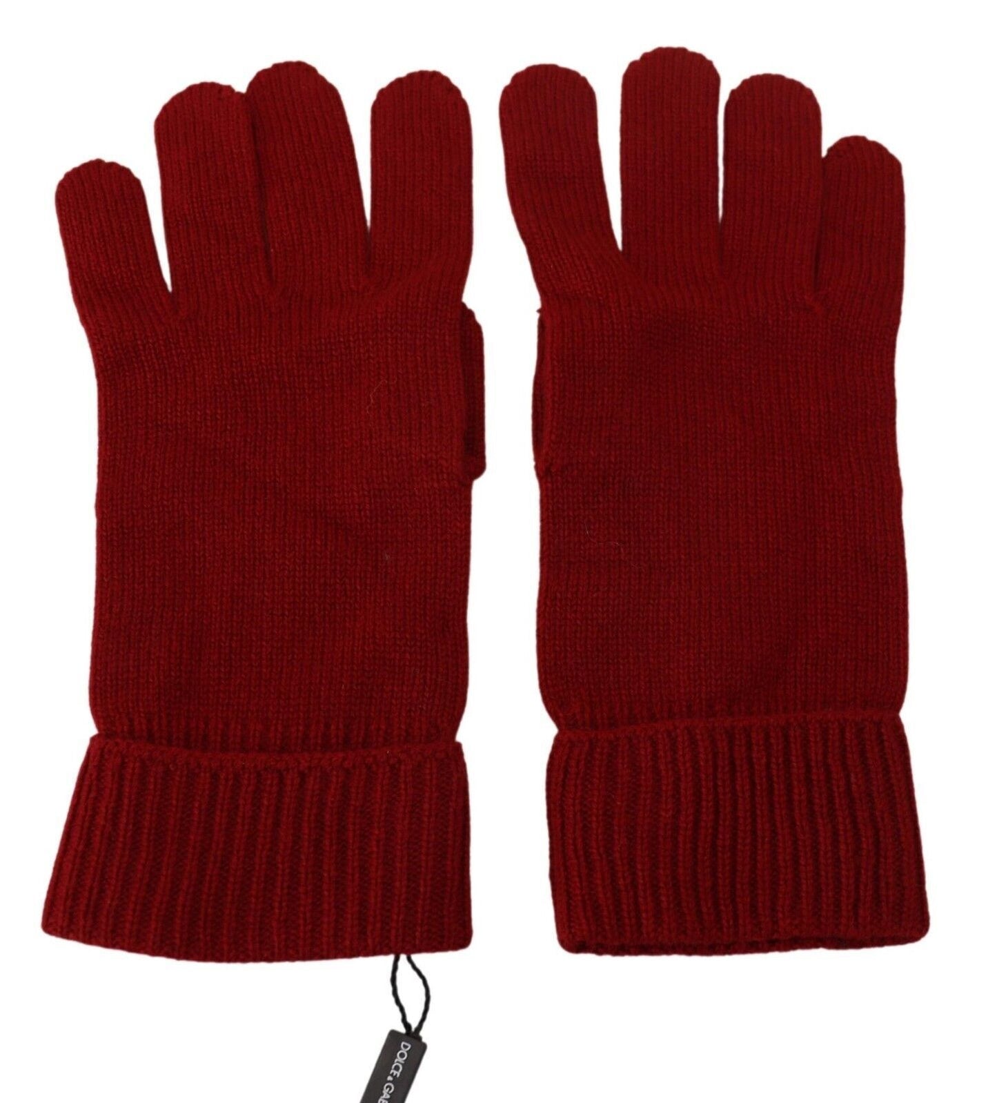 Dolce & Gabbana Elegant Red Cashmere Winter Gloves - KALAJ