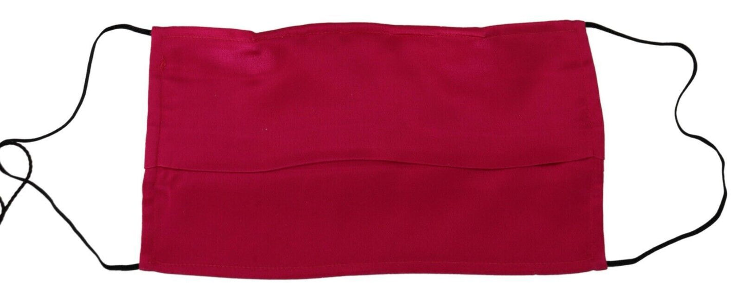 Dolce & Gabbana Elegant Red Cotton Pleated Face Mask - KALAJ