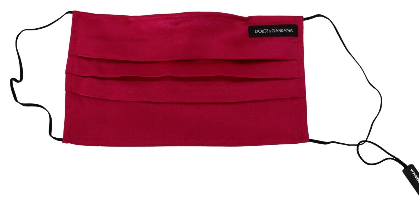 Dolce & Gabbana Elegant Red Cotton Pleated Face Mask - KALAJ